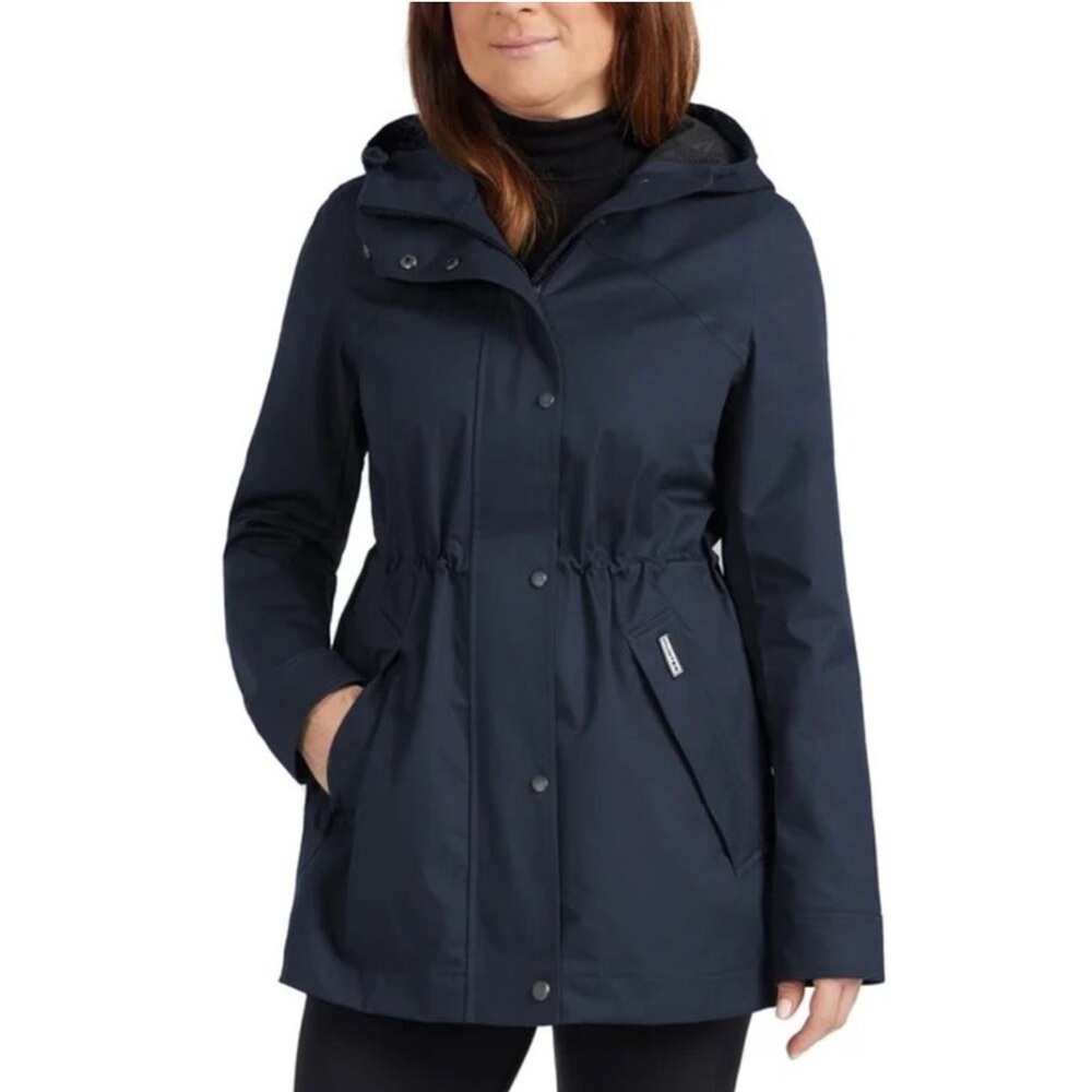 Hunter Women’s Wind & Water Resistant 100% Cotton Raincoat Hooded Jacket Size XS